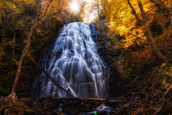 Картинка природа водопады вода солнце