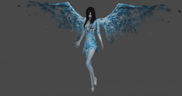 Картинка 3д+графика angel+ ангел девушка крылья