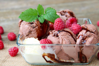 Картинка еда мороженое +десерты сладости малина