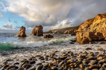 Картинка природа побережье океан скалы прибой
