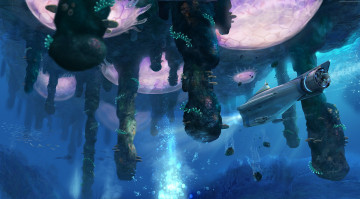 Картинка subnautica видео+игры -+subnautica симулятор подводный мир приключения action
