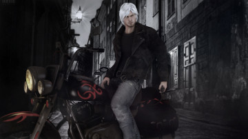 Картинка видео+игры devil+may+cry мужчина данте вечер мотоцикл