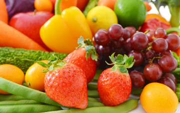 обоя еда, фрукты и овощи вместе, овощи, клубника, ягоды, фрукты, berries, fruits, fresh