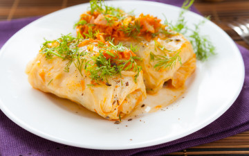 Картинка еда вторые+блюда cabbage roll зелень капуста голубцы