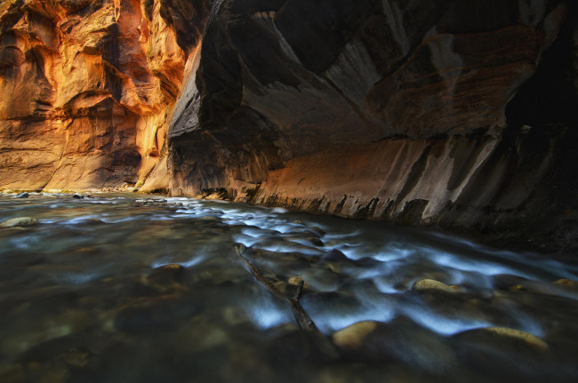 Обои картинки фото природа, реки, озера, пещера, каньон, река, скалы