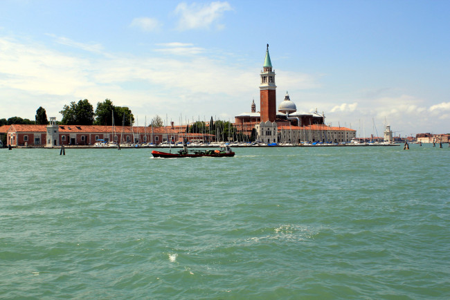 Обои картинки фото города, венеция , италия, причал, залив