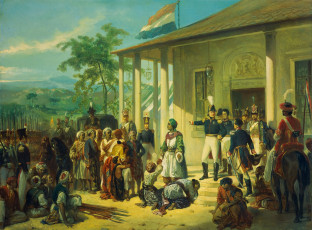Картинка рисованное живопись картина масло николас пинеман принц дипонегоро захвачен лейтенант-генералом холст