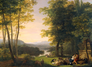 Картинка рисованное живопись Ян виллем пинеман пейзаж аркадии холст масло картина