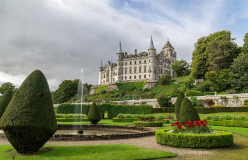 обоя dunrobin castle, города, замки англии, парк, замок