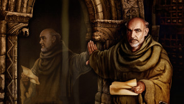Картинка рисованное люди монах зеркало взгляд фон мужчина