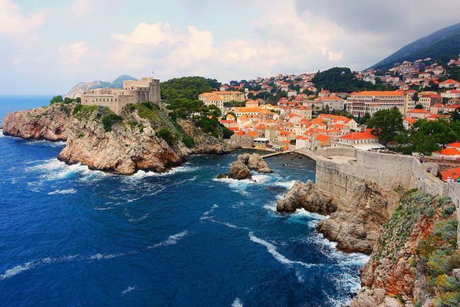 Обои картинки фото corniglia - liguricroatia,  dubrovnik harbour, города, - панорамы, побережье