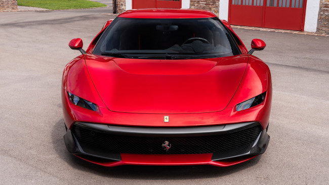 Обои картинки фото ferrari sp38 2018, автомобили, ferrari, red, 2018, sp38