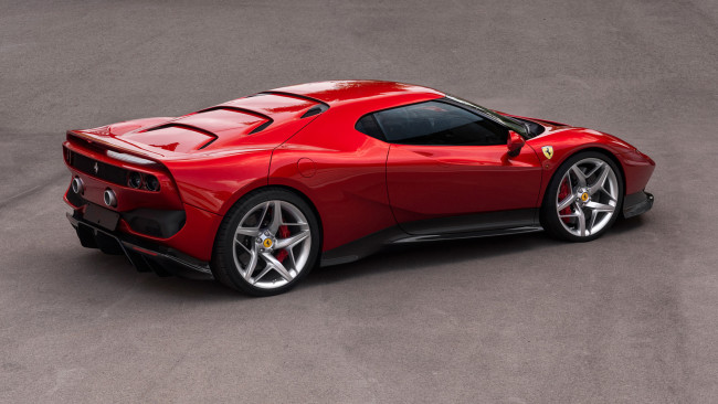 Обои картинки фото ferrari sp38 2018, автомобили, ferrari, red, 2018, sp38