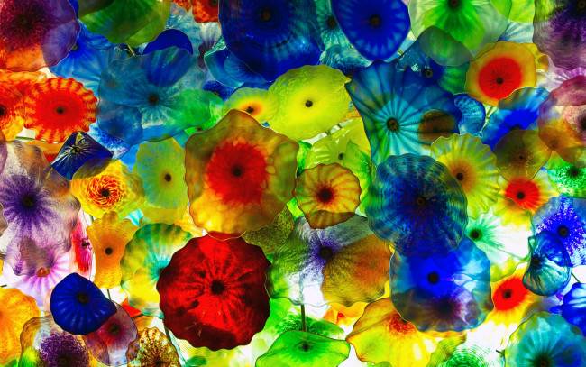 Обои картинки фото разное, компьютерный дизайн, цвета, медузы