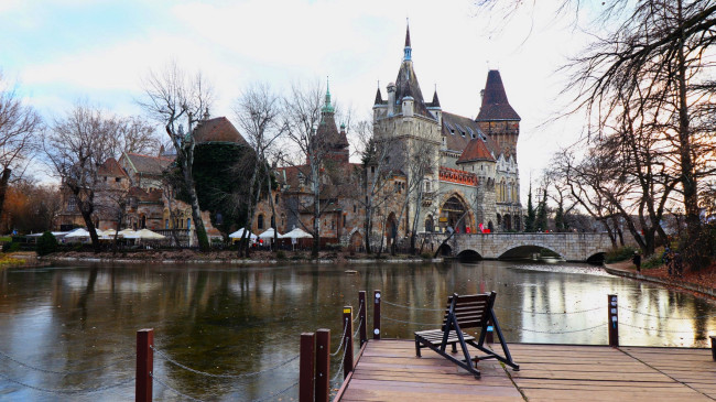 Обои картинки фото vajdahunyad castle, города, будапешт , венгрия, vajdahunyad, castle