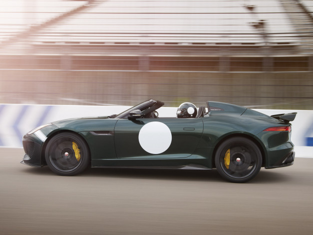 Обои картинки фото автомобили, jaguar, f-type, зеленый, 2014г, project, 7