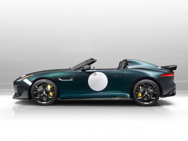Обои картинки фото автомобили, jaguar, project, 7, f-type, зеленый, 2014г