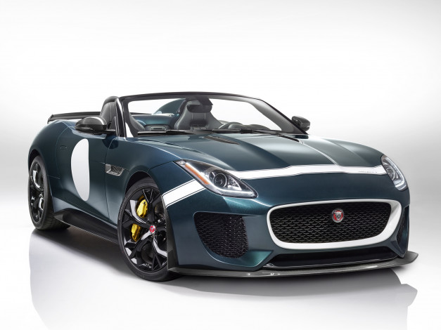 Обои картинки фото автомобили, jaguar, зеленый, 2014г, project, 7, f-type