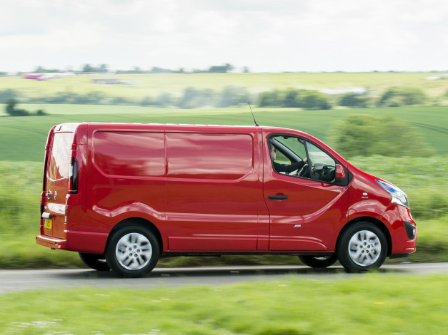 Обои картинки фото автомобили, vauxhall, красный, 2014г, biturbo, van, vivaro