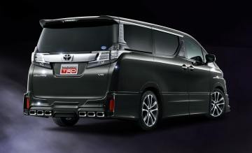 обоя автомобили, toyota, темный, 2015г, vellfire, trd