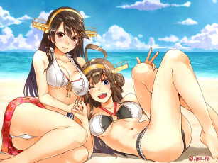 Картинка аниме kantai+collection девушки