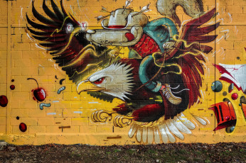Картинка разное граффити графити орёл стена