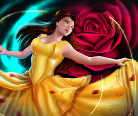 Картинка рисованное кино роза цветок by indymbras деушка belle beauty and the beast
