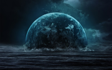 Картинка 3д+графика атмосфера настроение+ atmosphere+ +mood+ море планета
