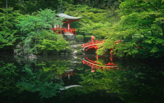 Обои картинки фото природа, парк, садик, японский