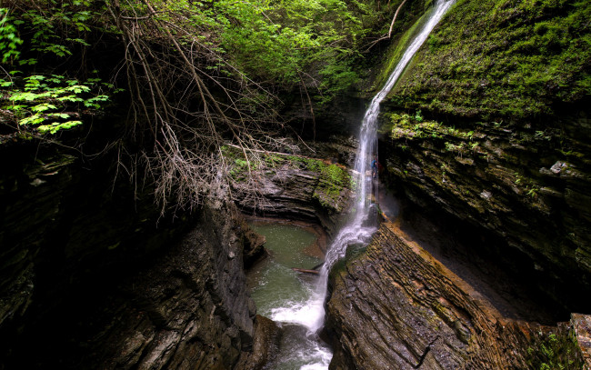 Обои картинки фото природа, водопады, вода, поток, скалы