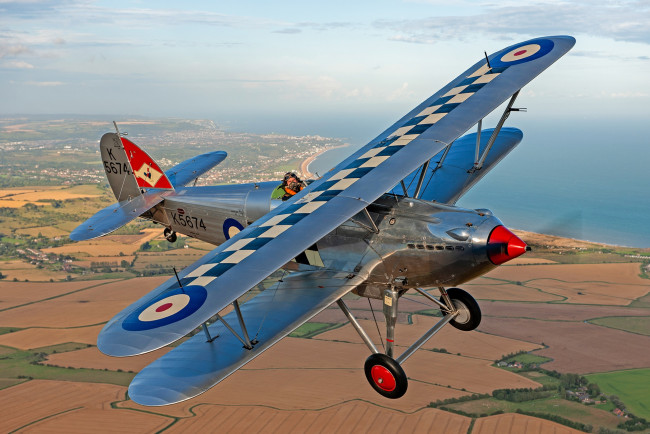 Обои картинки фото авиация, лёгкие одномоторные самолёты, raf, 1931, биплан