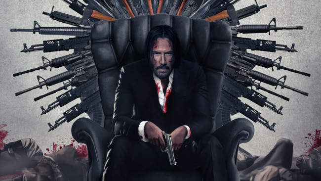 Обои картинки фото john wick,  chapter 4 ,  2023 , кино фильмы,  chapter 4, боевик, триллер, криминал, джон, уик, четвертая, часть, постер, киану, ривз