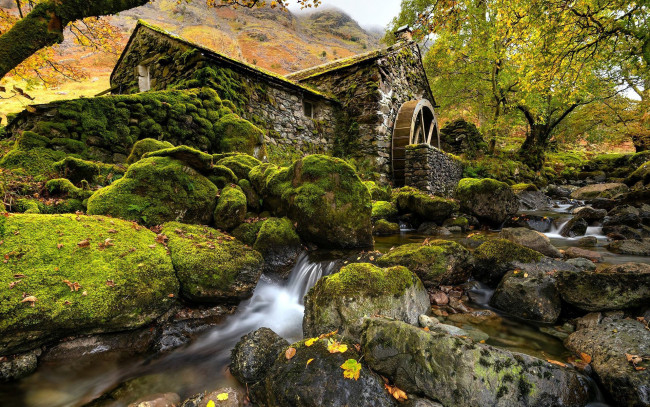 Обои картинки фото borrowdale, cumberland, england, разное, мельницы