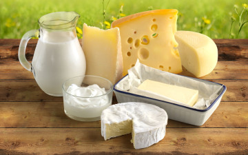 обоя еда, масло,  молочные продукты, молоко, сметана, сыр