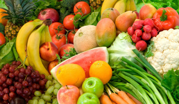 обоя еда, фрукты, овощи, вместе