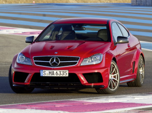 Картинка mercedes benz c63 amg black series coupe автомобили