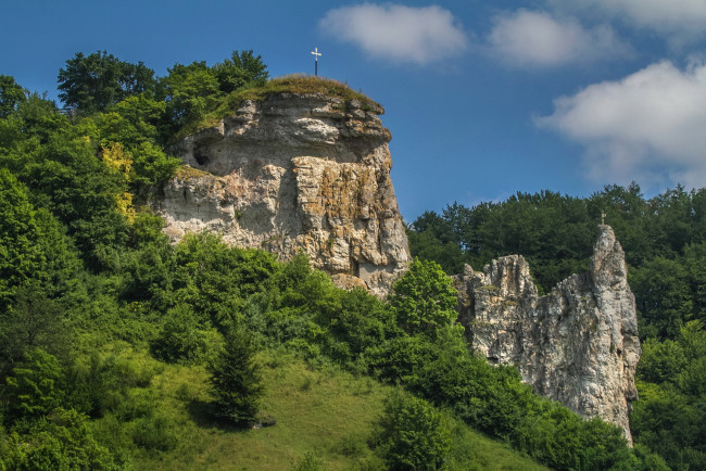 Обои картинки фото германия, бавария, природа, горы, скала, деревья