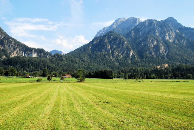 Обои картинки фото германия, schwangau, природа, пейзажи, горы, долина