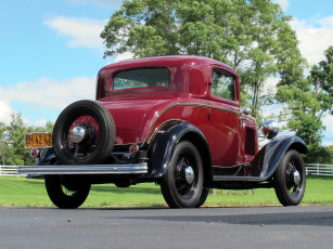Картинка автомобили классика красный 520 coupe deluxe model b ford 1932г