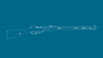 Картинка рисованные минимализм оружие мосина винтовка