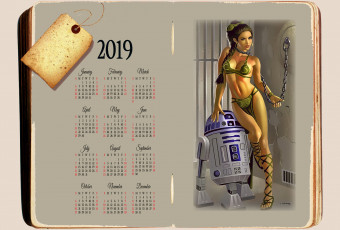 Картинка календари фэнтези 2019 calendar книга женщина девушка цепь робот