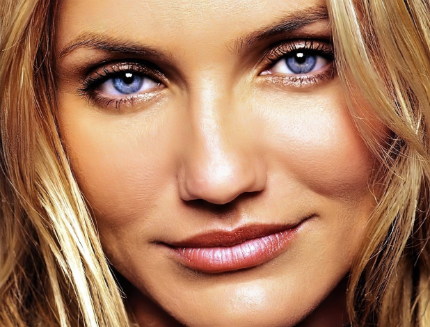 Обои картинки фото девушки, cameron diaz, актриса, блондинка, лицо