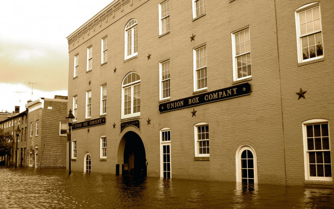 Обои картинки фото flood, waters, города, здания, дома