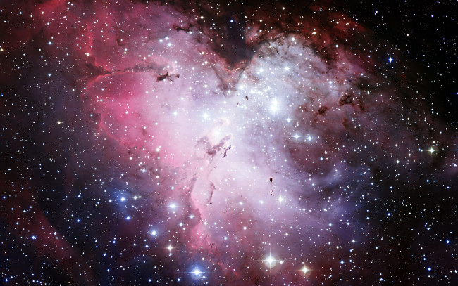 Обои картинки фото космос, галактики, туманности, телескоп, хаббл, m16, ngc, 6611, орел, туманность, звезды