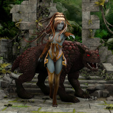 Картинка 3д графика fantasy фантазия существо девушка
