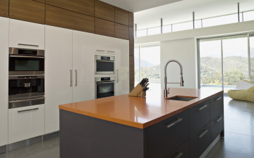 Картинка интерьер кухня ножи бытовая техника дом