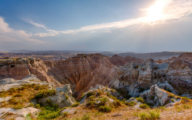 Обои картинки фото badlands, national, park, south, dakota, природа, горы, национальный, парк, бэдлендс, южная, дакота, скалы