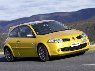 обоя автомобили, renault, megane, rs, r26, au-spec, желтый