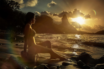 Картинка rebeca+florencio девушки бикини rebeca florencio закат камни море пляж купальник