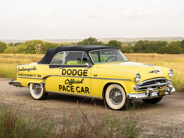 Обои картинки фото автомобили, dodge, royal, convertible, indy, 500, 1954г, в53-3, car, pace